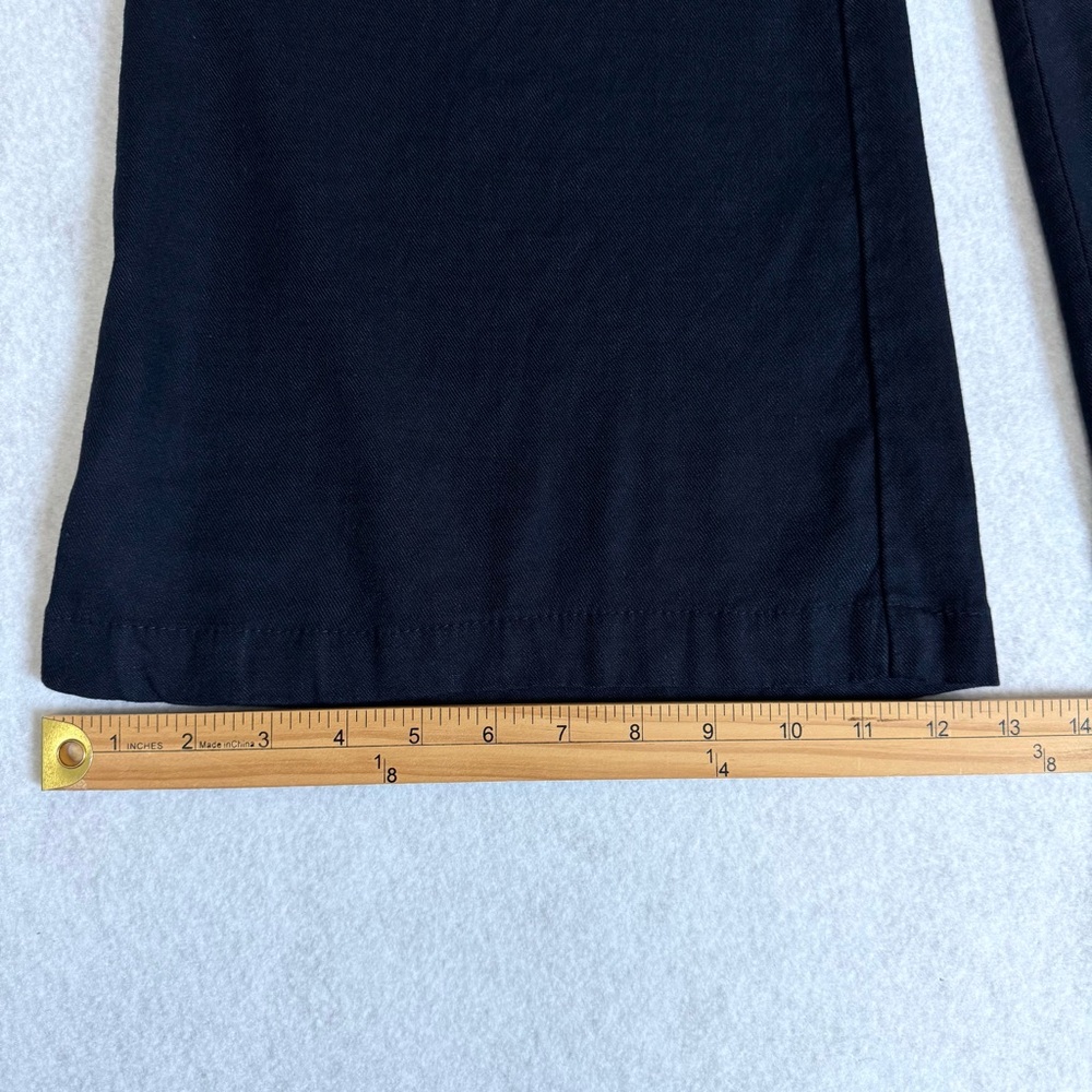 Anthropologie Womens Wide Leg Linen Blend Pants Size 25 Blue Boho Retro Preppy - Picture 15 of 15